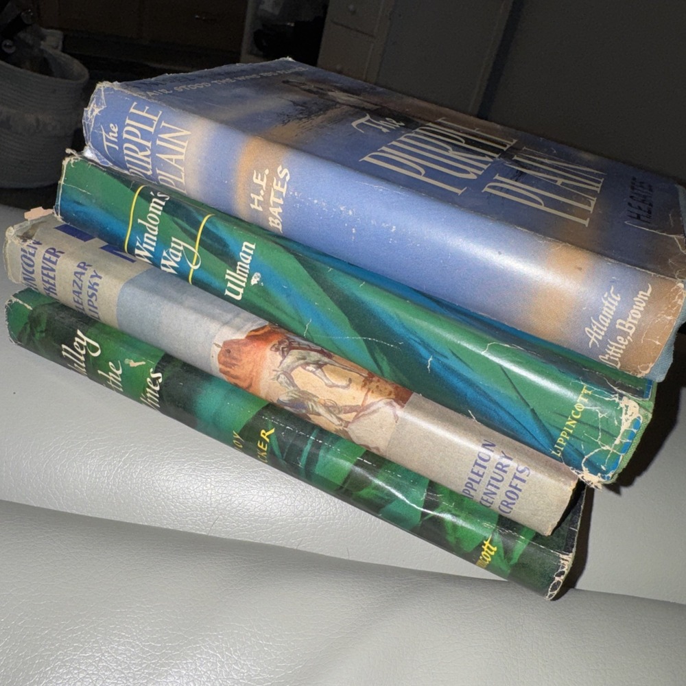 Antique Set Of 4 Novels Pretty Books Decor Bundle Decorating Books